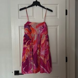 HM strapless floral dress